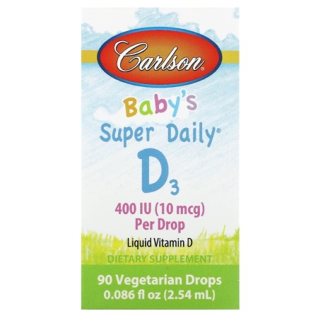 Carlson Labs Super Daily D3 for Baby's 400 IU (10 мкг) 2.54 мл