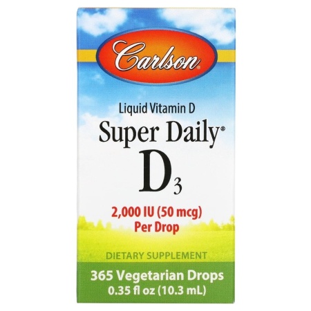 Carlson Labs Super Daily D3 2000 IU (50 мкг) Per Drop 10.3 мл