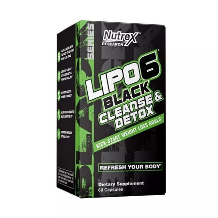 Nutrex Lipo6 Black cleanse & detox 60 капсул