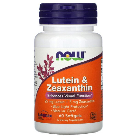 NOW Lutein & Zeaxanthin 60 капсул
