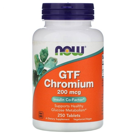 NOW GTF Chromium 200 мкг 250 таблеток