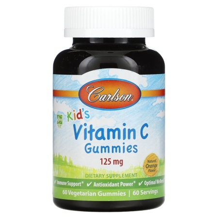 Carlson Labs Kids Vitamin C 125 мг (апельсин) 60 жевательных мармеладок