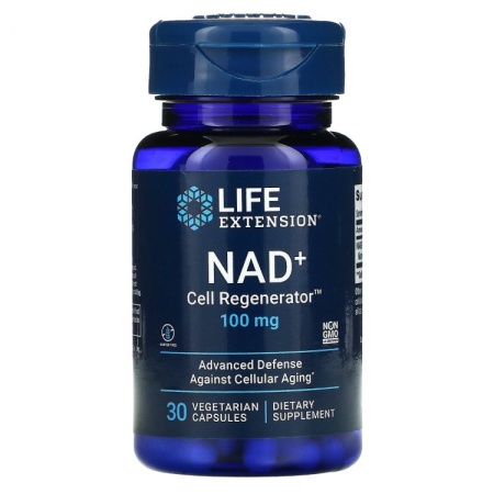 Life Extension регенератор NAD+ НАД и клеток 100 мг 30 вегетарианских капсул