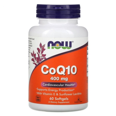 NOW СoQ10 400 мг 60 капсул