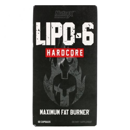 Nutrex Lipo-6 hardcore (maximum fat burner) 60 капсул