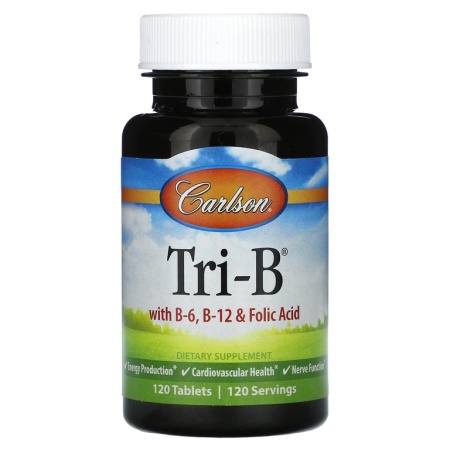 Carlson Labs Tri-B with B-6 B-12 & Folic Acid 120 таблеток