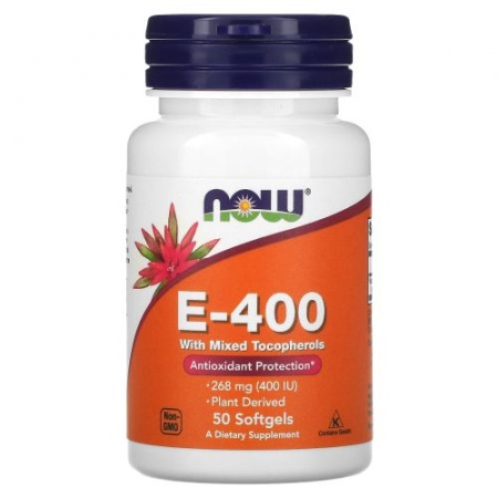 NOW E-400 With Mixed Tocopherols  268 мг (400 IU) 50 капсул