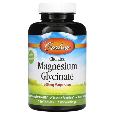 Carlson Labs Chelat Magnesium Glycinate 200 мг Magnesium 180 табл