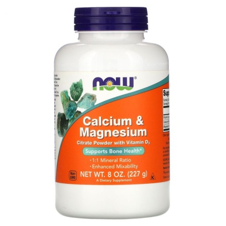 NOW Calcium & Magnesium Citrate powder 227 г