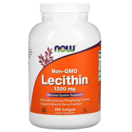NOW Non-GMO Lecithin 1200 мг 400 капсул