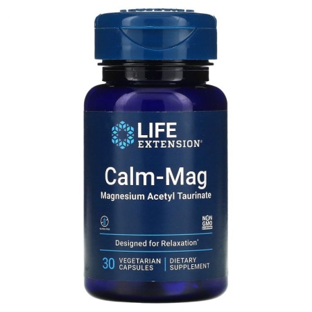 Life Extension: Calm-Mag Magnesium Acetyl Taurinate /30 V-капс/