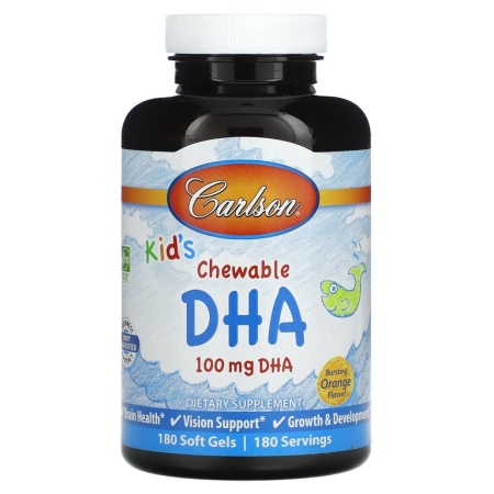 Carlson Labs Kids Chawable DHA 100 мг DHA 180 капсул