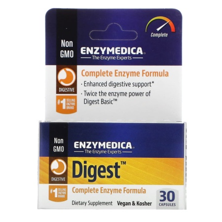 Enzymedica Digest, полная формула ферментов 30 капсул