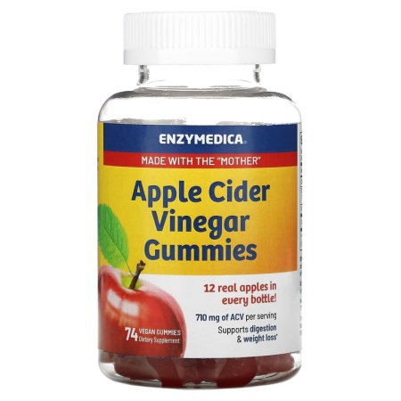 Enzymedica Apple cider vinegar 74 веганских жевательных мармеладки
