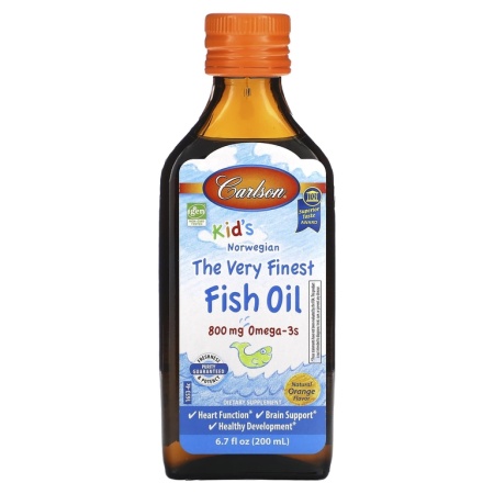 Carlson Labsn Kid's The Very Finest Fish Oil 800 мг Omega-3s 200 мл (апельсин)
