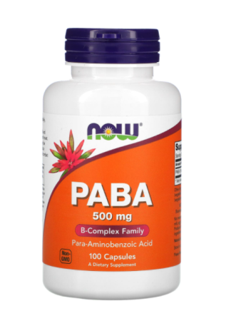NOW PABA 500 мг 100 капсул