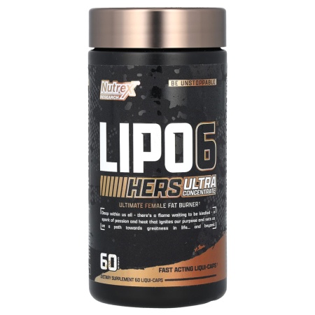 Nutrex Lipo-6 Black HERS Ultra Concentrate fast acting 60 капсул