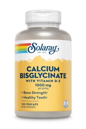 Solaray: Calcium Biglicinate with Vit D3 1000mg /120 V-капс/