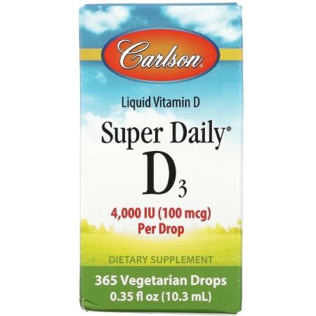 Carlson Labs Super Daily D3 4000 IU (100 мкг) Per Drop 10.3 мл
